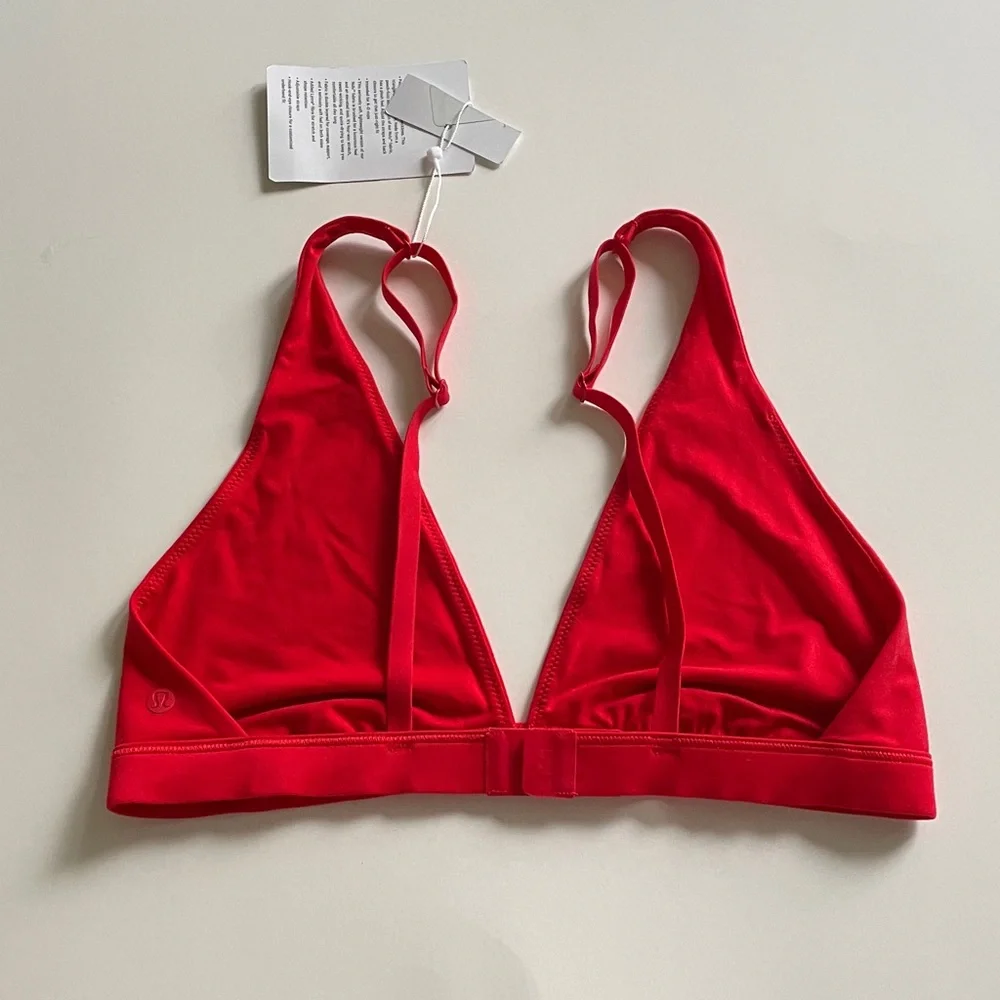 Lululemon Triangle Bralette Soft Nulu Red Wireless Non-Padded Bra